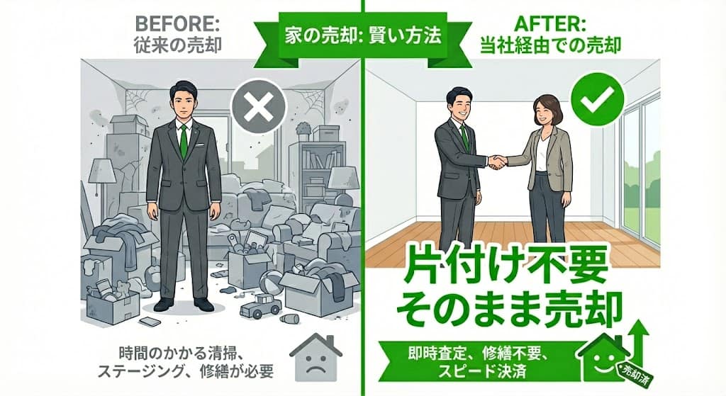 実家の片付け不要?残置物撤去と現状渡しの比較チャート