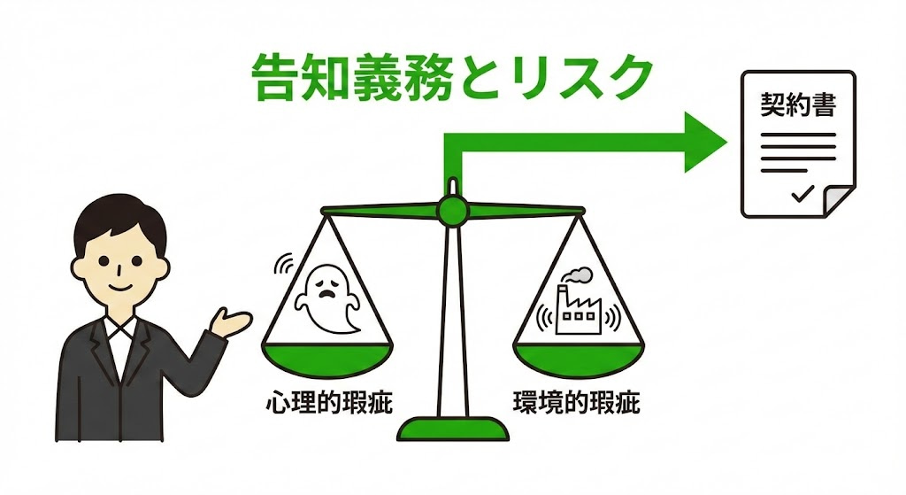 吉塚の不動産売却における環境的瑕疵と心理的瑕疵の告知義務範囲