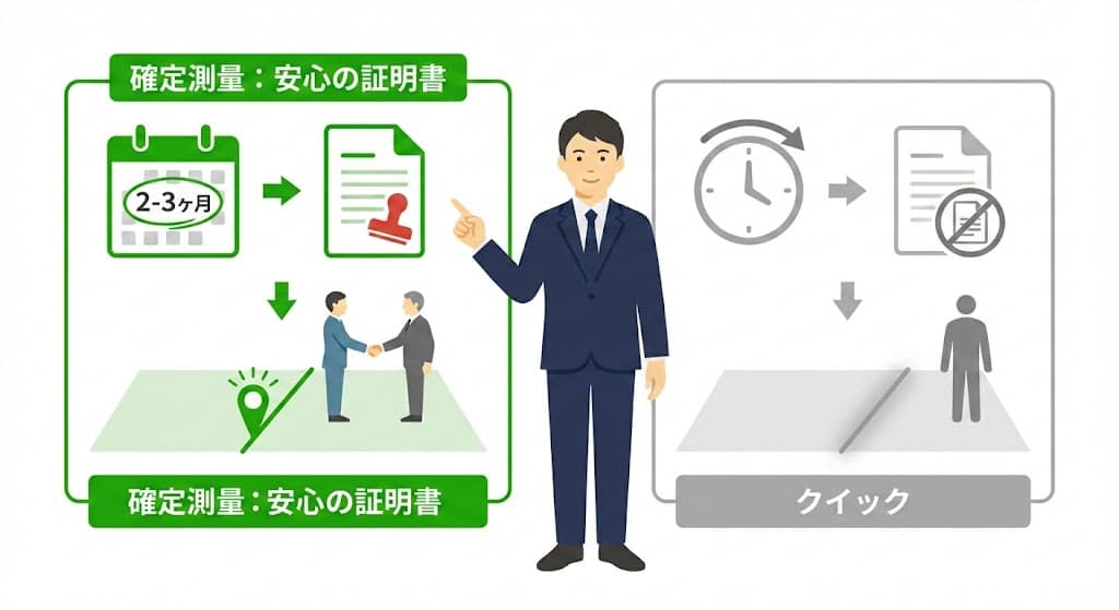 福岡市博多区吉塚 確定測量と現況測量の違いと手続きにかかる期間