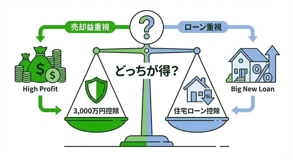 3000万円控除と住宅ローン控除 どっちが得か判断するフローチャート