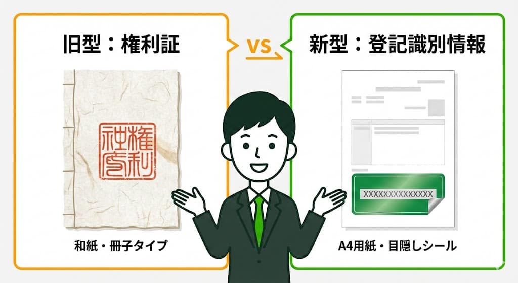 博多区吉塚 イラストで判別!「旧型:和紙の権利証」vs「新型:シールの登記識別情報」の違い