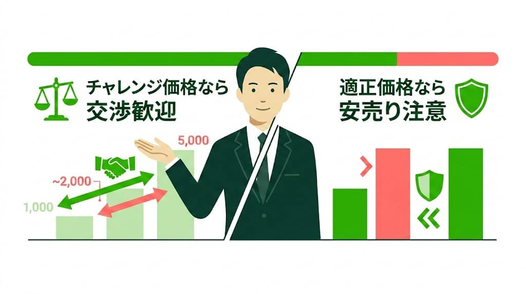 福岡市博多区吉塚の不動産売却における価格設定別の交渉スタンス