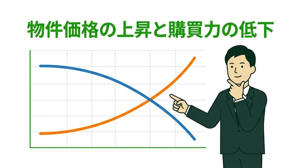博多区吉塚の不動産価格推移と金利上昇による購買力低下のクロスポイント