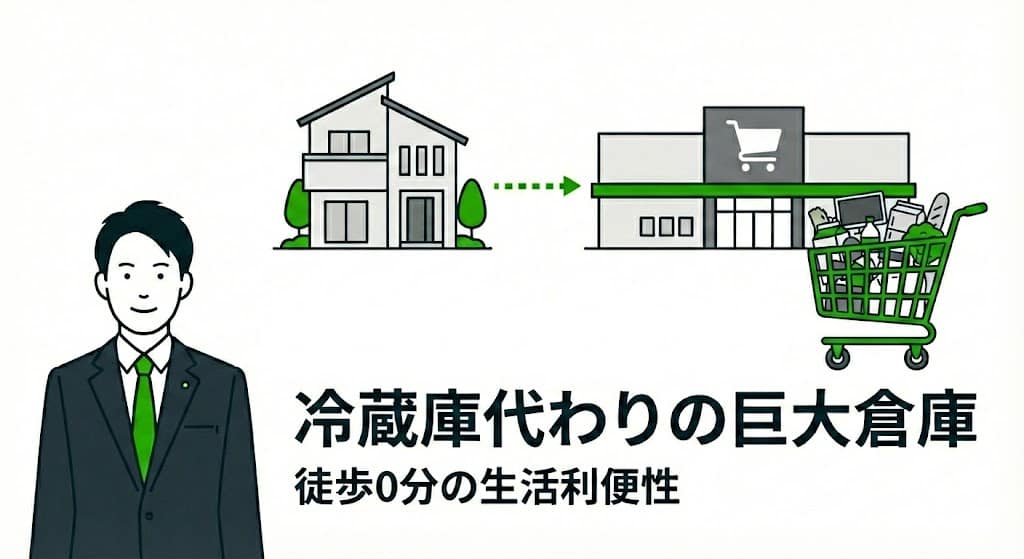 ミスターマックス吉塚店周辺の買い物利便性と時間の節約イメージ