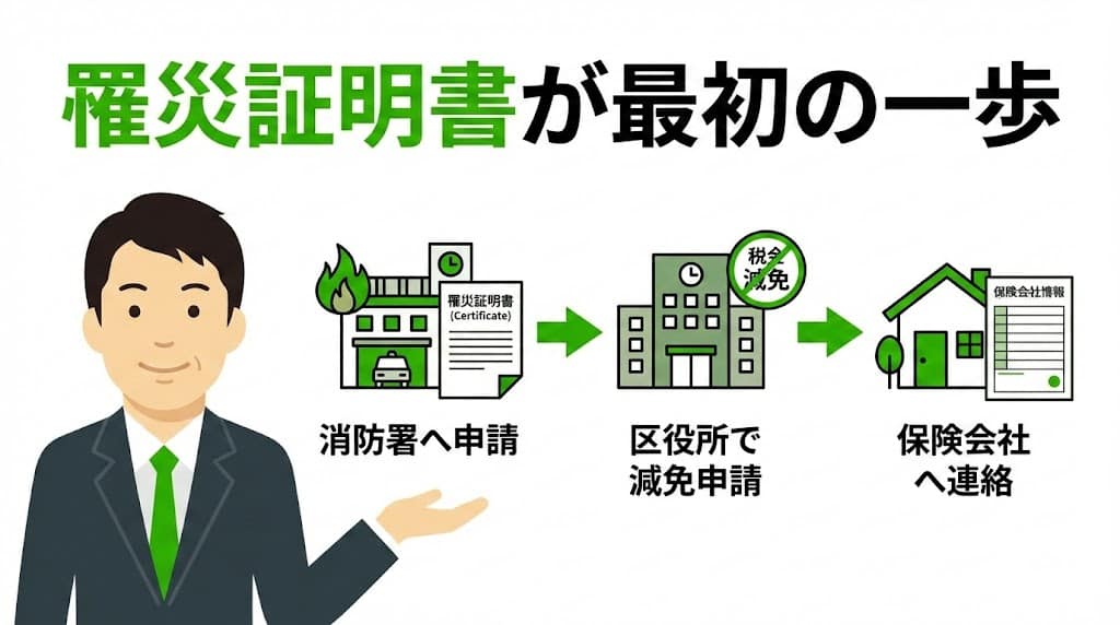 福岡市博多区吉塚での火災後手続きタイムライン(罹災証明書から各種減免まで)