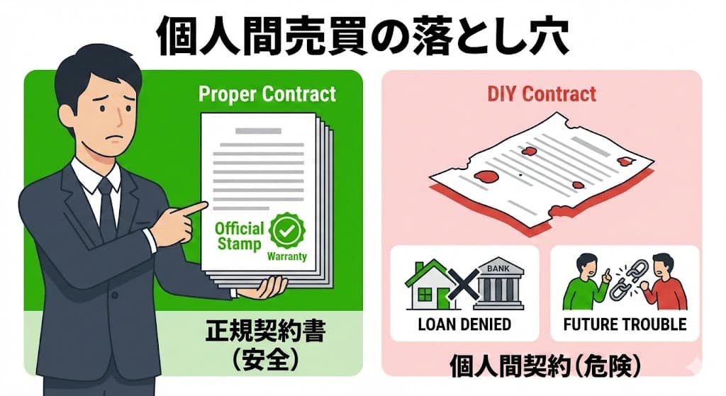 福岡市博多区吉塚の不動産売買 - 個人間取引で不足する重要書類とリスク