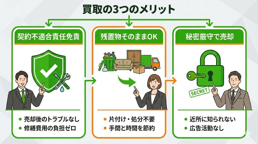 仲介と買取の比較メリット